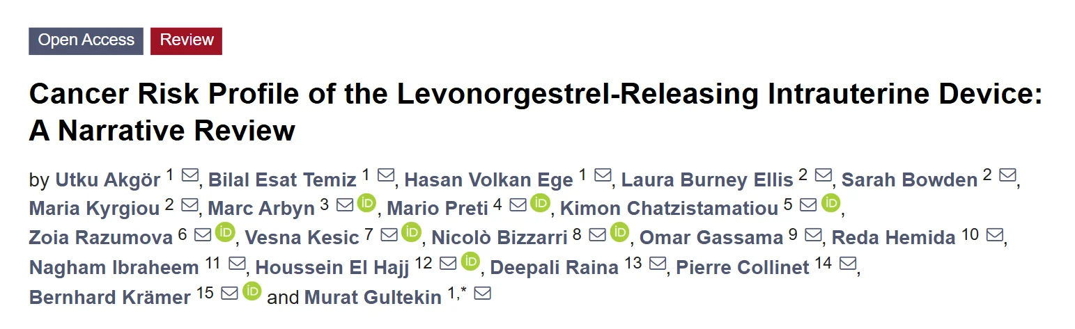 ESGO Prevention Committee Publishes Cancer Risk Review of the Levonorgestrel-Releasing IUD