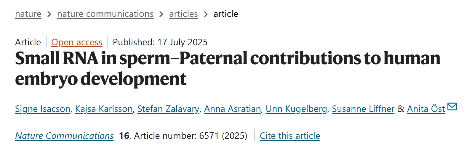 Beyond DNA: What Do Sperm and Oocytes Give the Embryo?