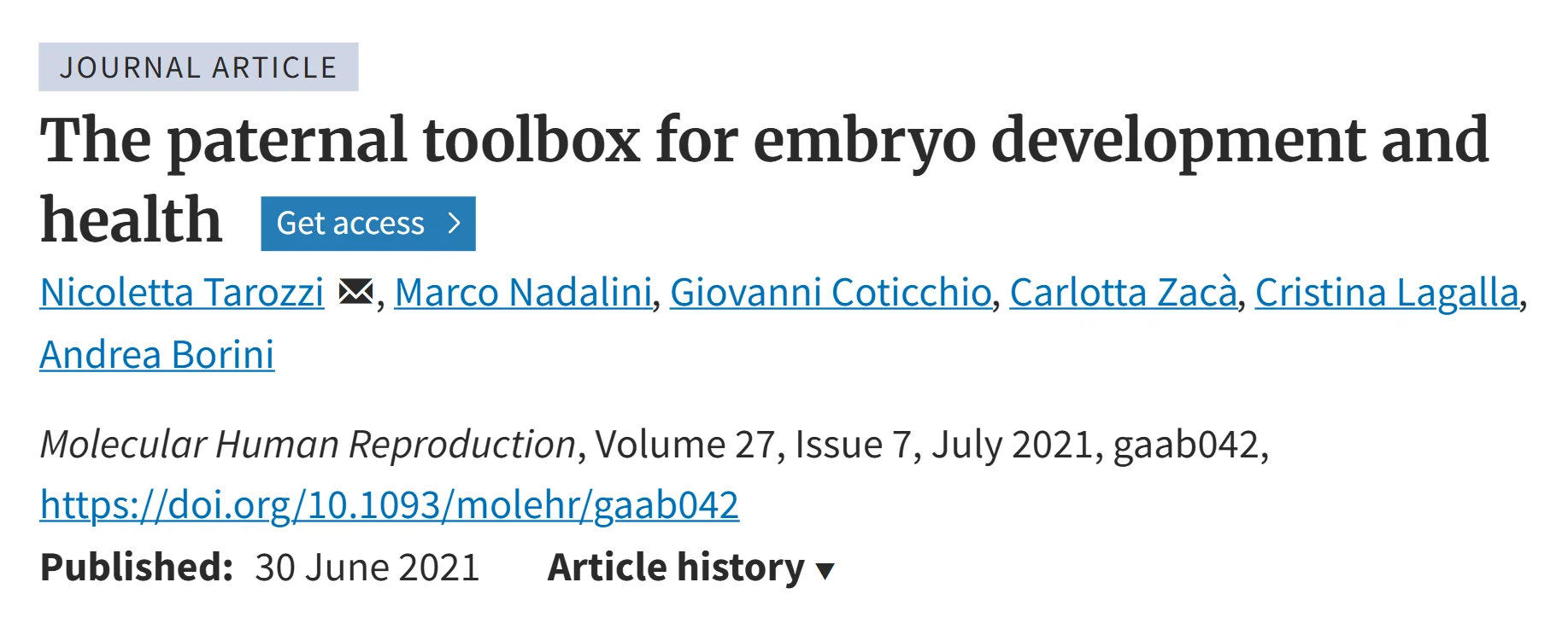 Beyond DNA: What Do Sperm and Oocytes Give the Embryo?
