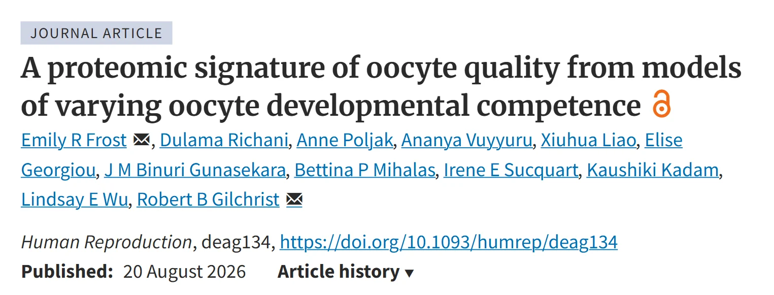 Emad Sedeek: Oocyte Quality and Developmental Competence Among the Most Critical Factors