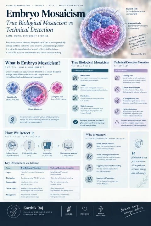 Karthik Raj: True Biological Embryo Mosaicism vs. Technical Detection