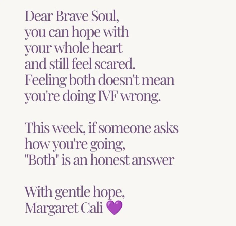 Margaret Cali: Dear Brave Soul, a Gentle Reminder for This Week