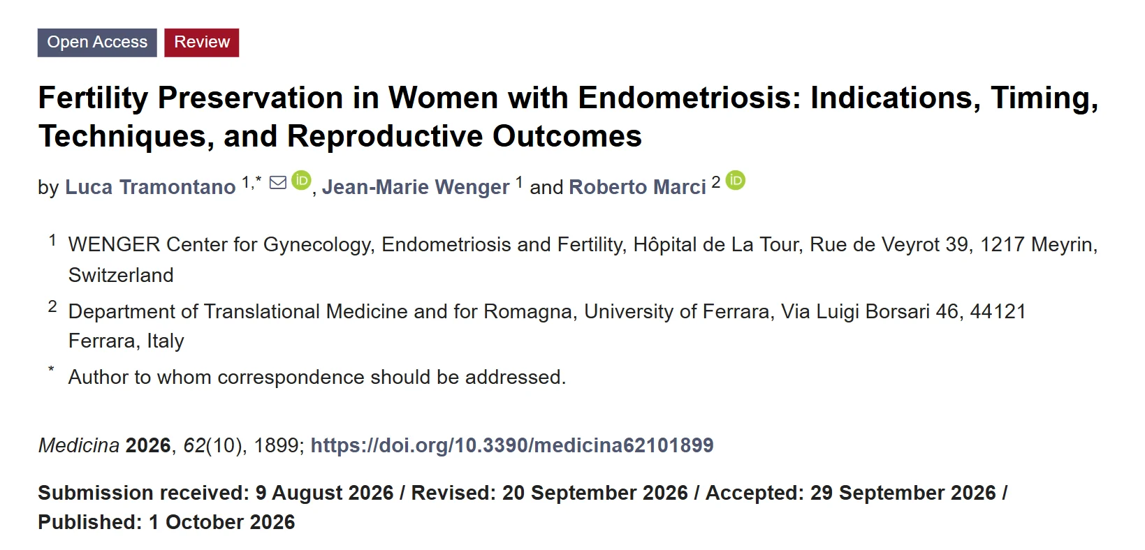 Luca Tramontano: Who May Truly Benefit from Fertility Preservation in Endometriosis?