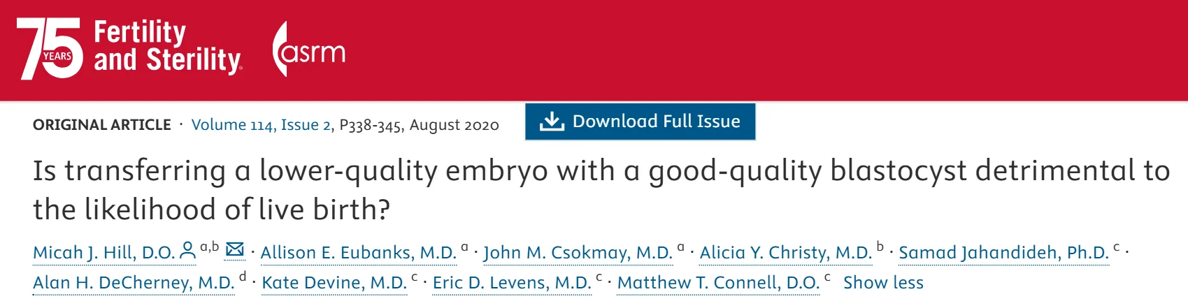 Beyond Embryo Morphology: Can 2 Embryos Influence Each Other’s Implantation Through Endometrial Crosstalk?