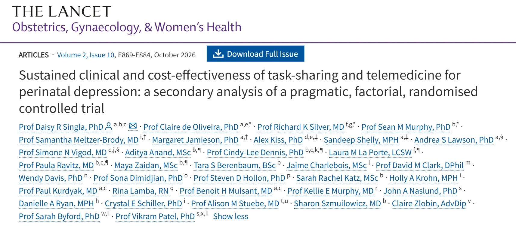 6- and 12-month Findings from the SUMMIT Trial – The Lancet Obstetrics, Gynaecology, and Women’s Health