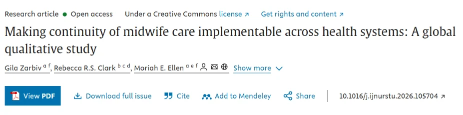 Gila Zarbiv: Why Isn’t Continuity of Midwife Care Happening Everywhere?