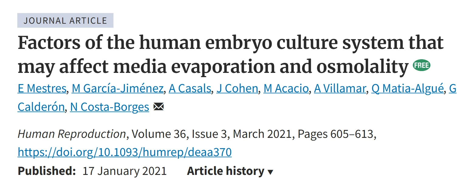 Saadat Hassan: Oil-Free Embryo Culture – Is Oil Still Essential?