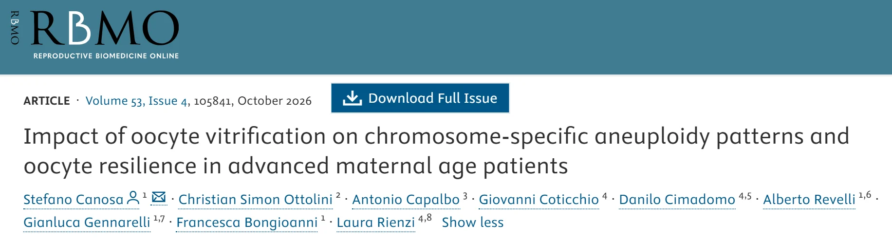 Diana Tain: Vitrification May Affect Oocyte Resilience Without Causing Chromosomal Instability