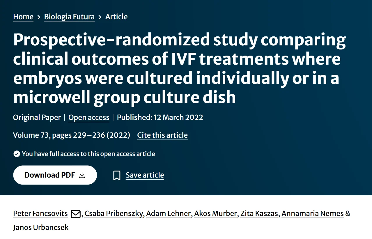 Embryo-Derived Growth Factors in IVF Culture: Does Volume Matter When Embryos Develop Alone in Nature?